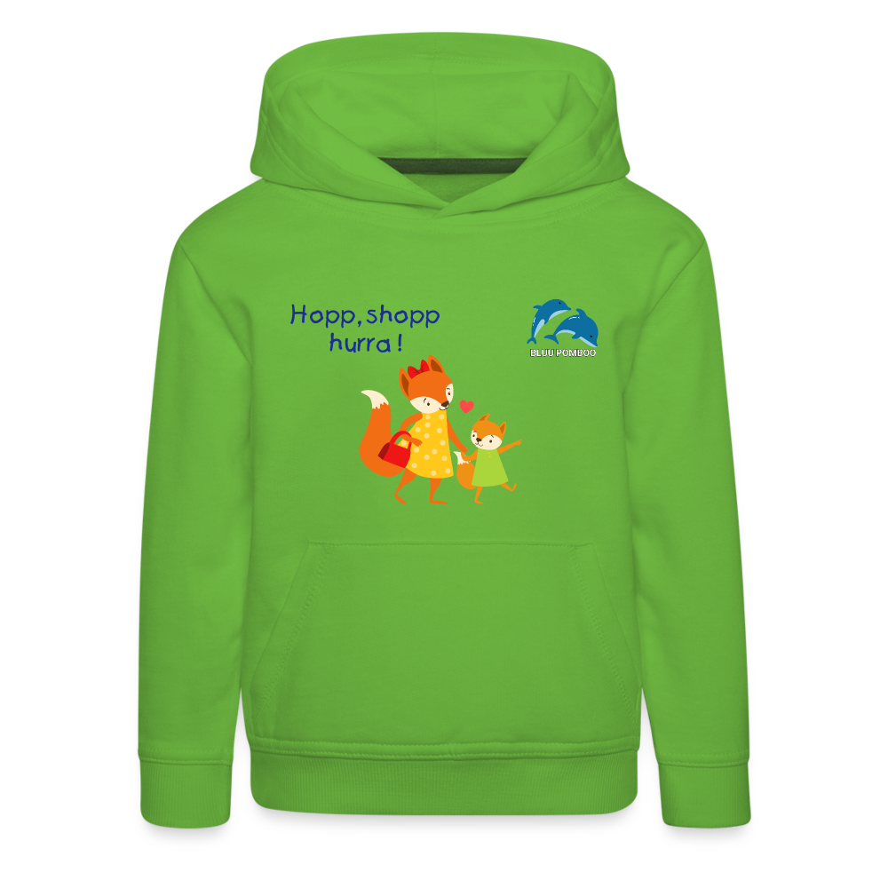 BLUU POMBOO Kinder Premium Hoodie - Hellgrün