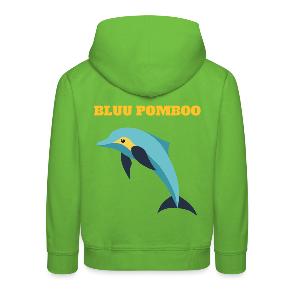 BLUU POMBOO Kinder Premium Hoodie - Hellgrün