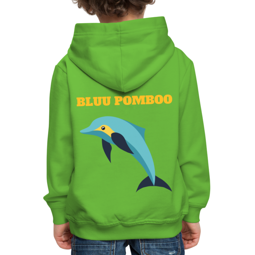 BLUU POMBOO Kinder Premium Hoodie - Hellgrün