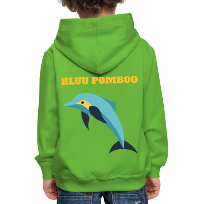 BLUU POMBOO Kinder Premium Hoodie - Hellgrün