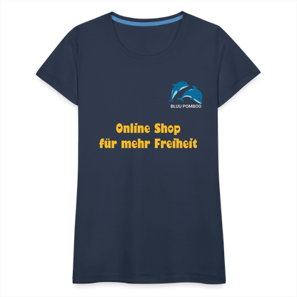 BLUU POMBOO Frauen Premium T-Shirt - Navy