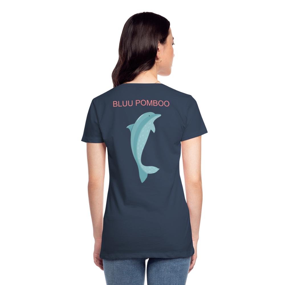 BLUU POMBOO Frauen Premium T-Shirt - Navy