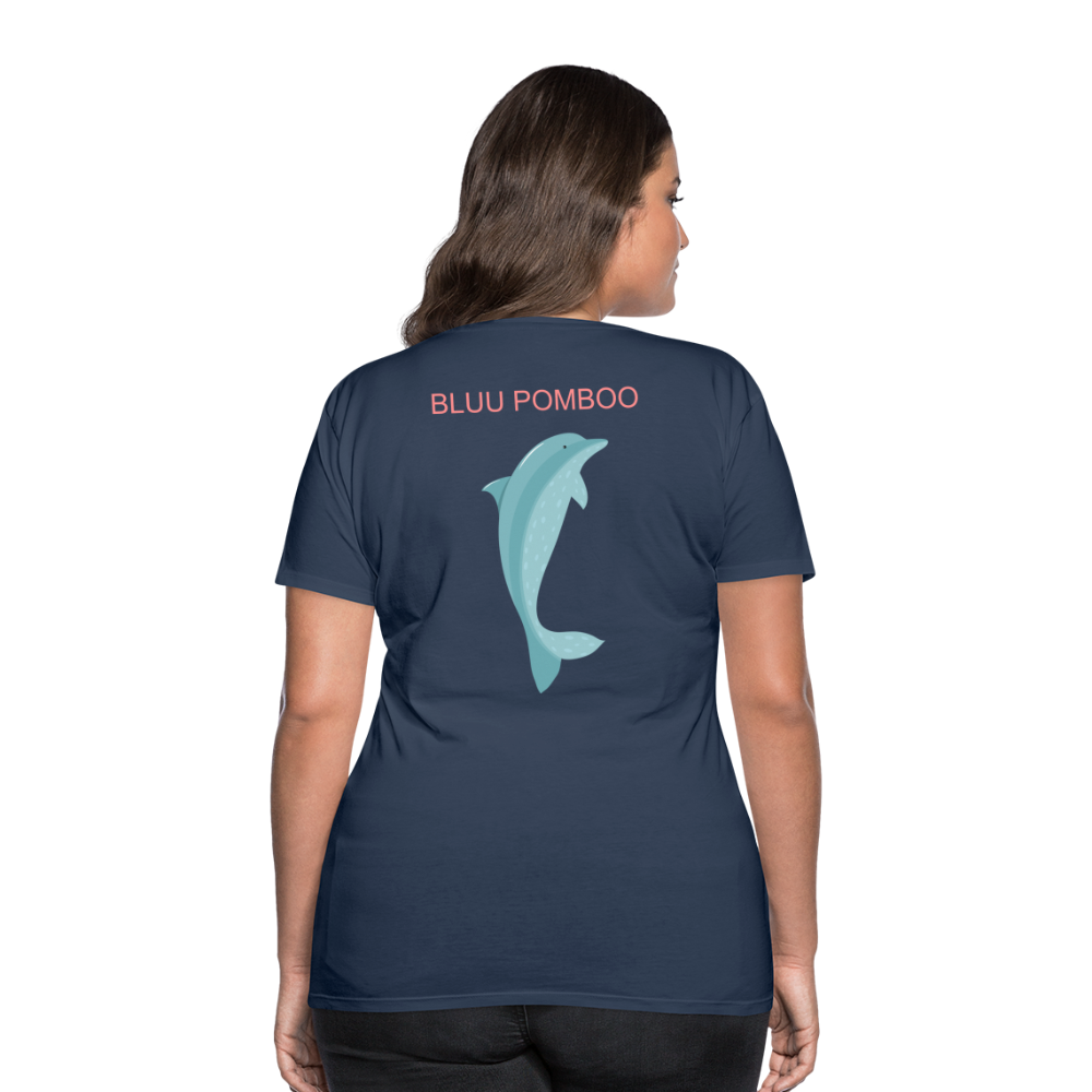 BLUU POMBOO Frauen Premium T-Shirt - Navy