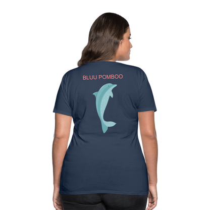 BLUU POMBOO Frauen Premium T-Shirt - Navy