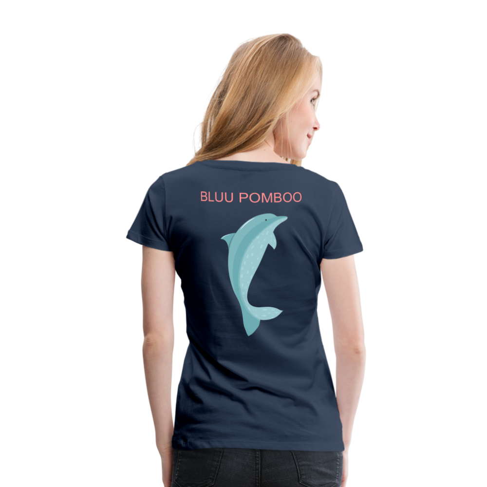 BLUU POMBOO Frauen Premium T-Shirt - Navy