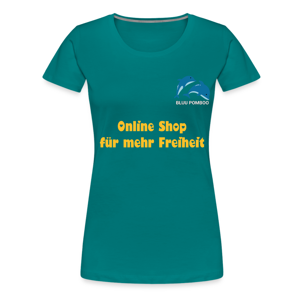 BLUU POMBOO Frauen Premium T-Shirt - Divablau