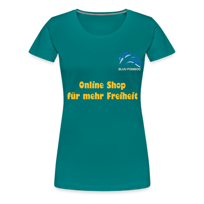 BLUU POMBOO Frauen Premium T-Shirt - Divablau