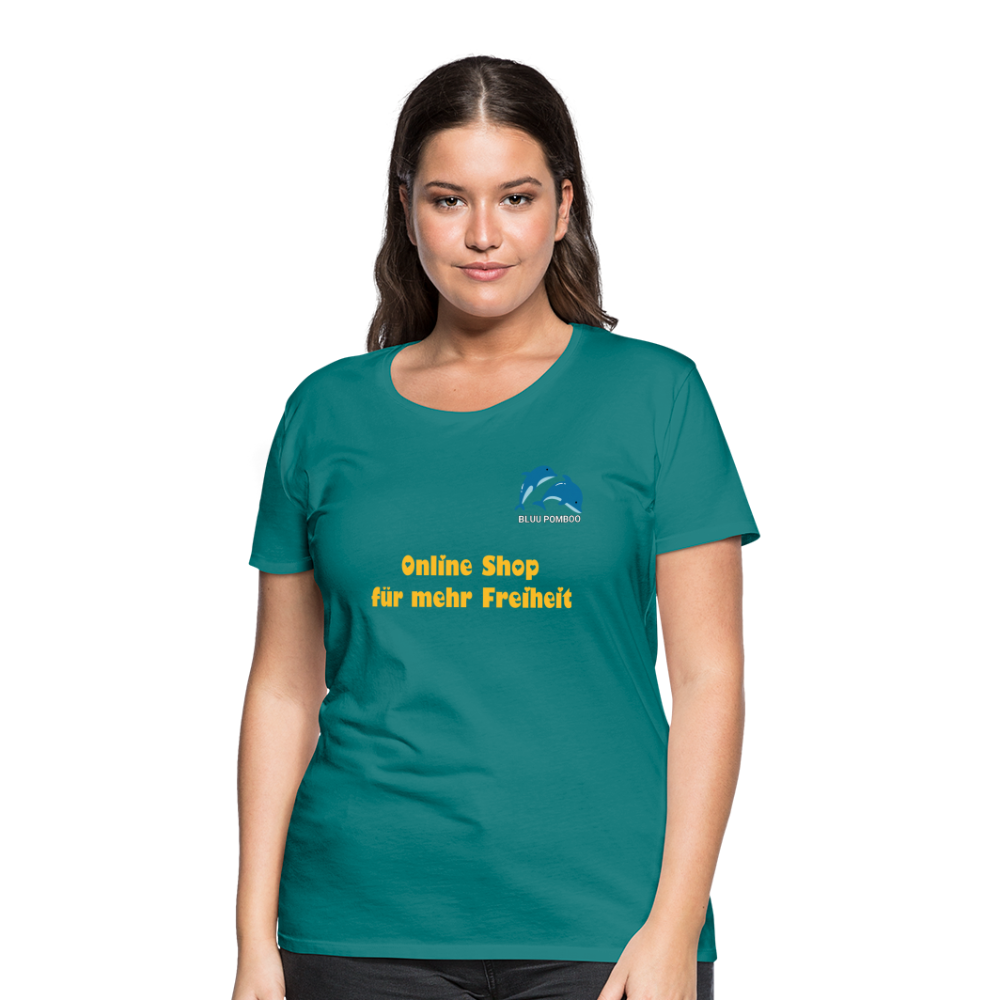 BLUU POMBOO Frauen Premium T-Shirt - Divablau