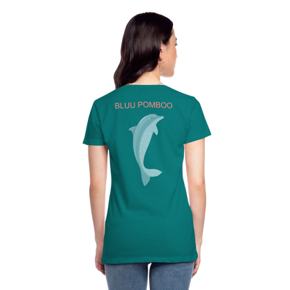 BLUU POMBOO Frauen Premium T-Shirt - Divablau