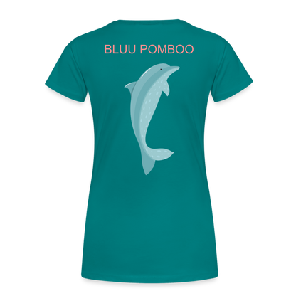 BLUU POMBOO Frauen Premium T-Shirt - Divablau