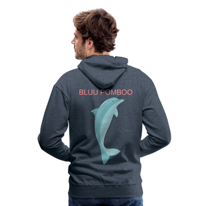 BLUU POMBOO Männer Premium Hoodie - Jeansblau