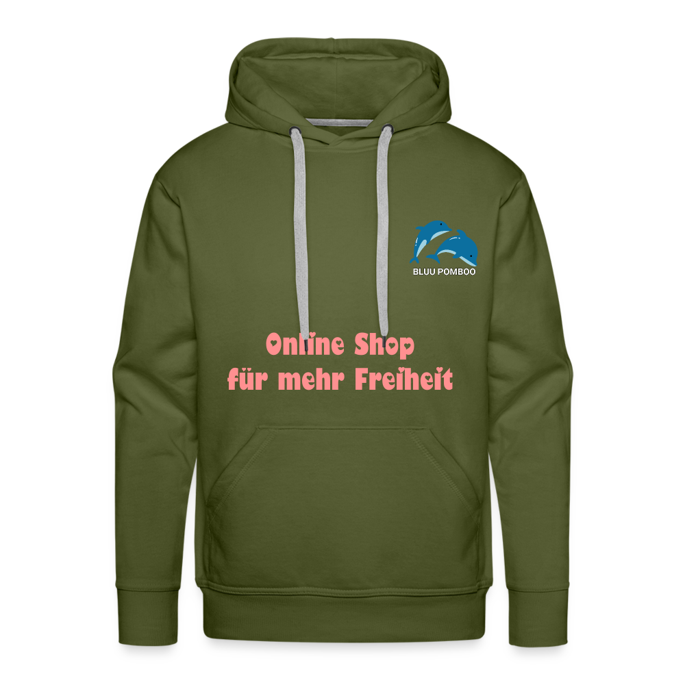 BLUU POMBOO Männer Premium Hoodie - Olivgrün