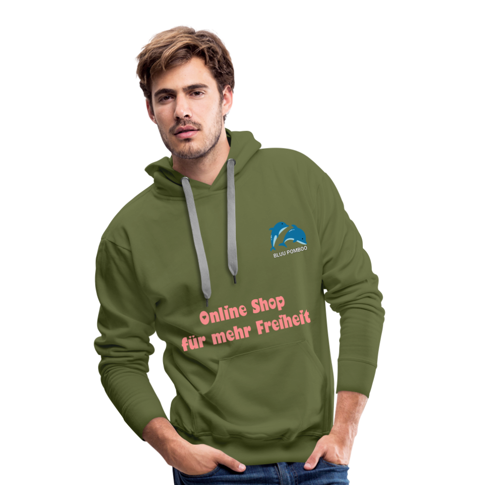 BLUU POMBOO Männer Premium Hoodie - Olivgrün