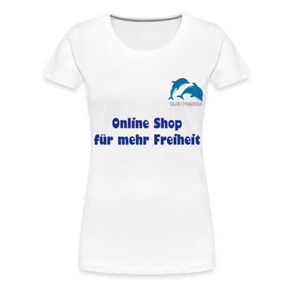 BLUU POMBOO Frauen Premium T-Shirt - weiß