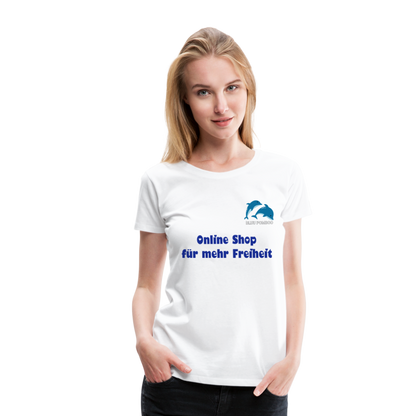 BLUU POMBOO Frauen Premium T-Shirt - weiß