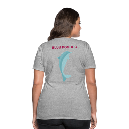 BLUU POMBOO Frauen Premium T-Shirt - Grau meliert