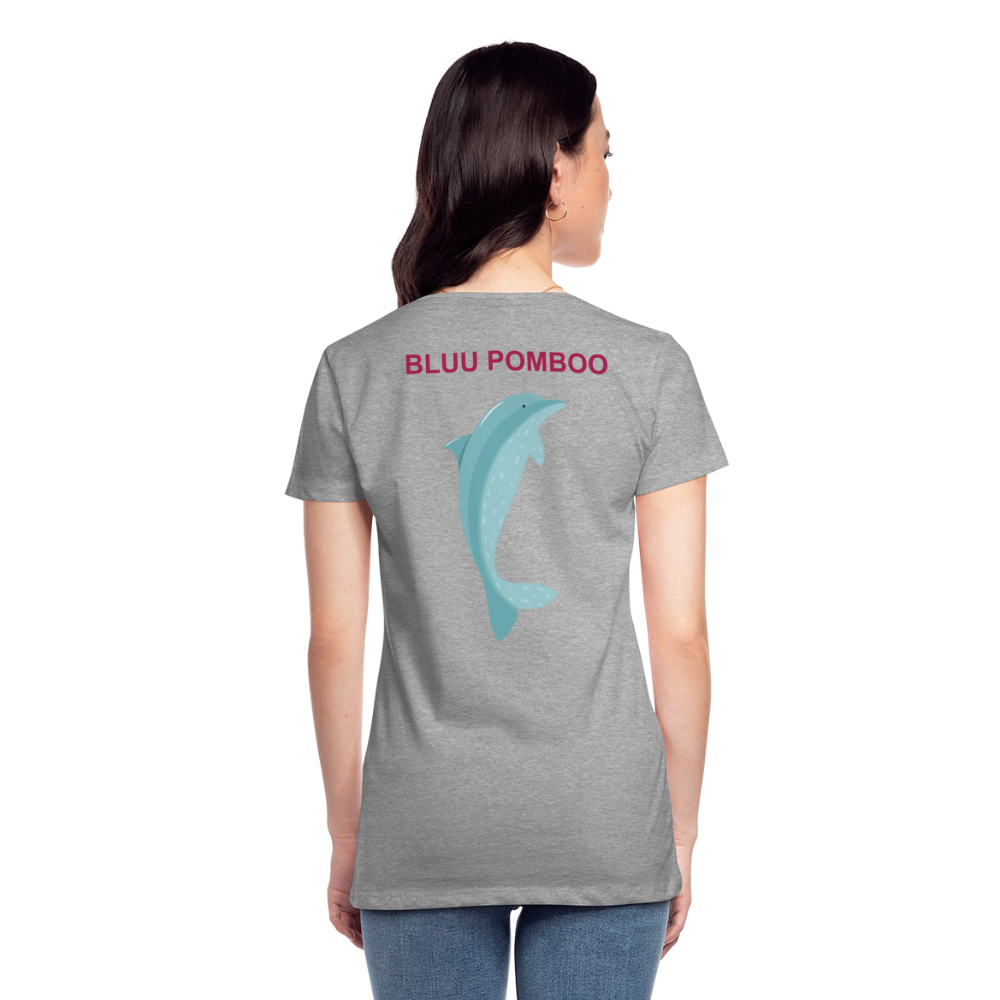 BLUU POMBOO Frauen Premium T-Shirt - Grau meliert