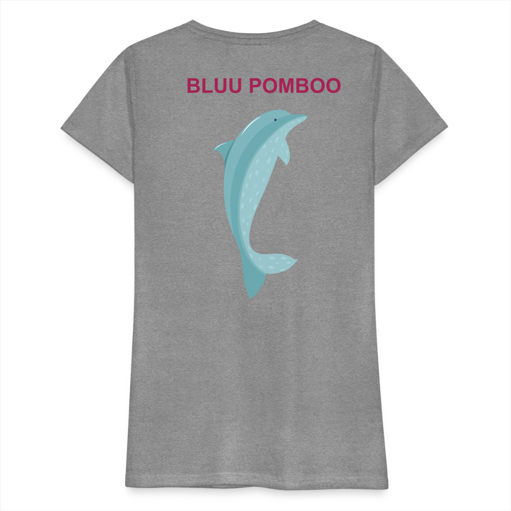 BLUU POMBOO Frauen Premium T-Shirt - Grau meliert