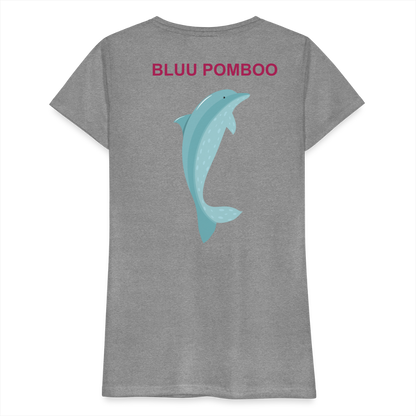 BLUU POMBOO Frauen Premium T-Shirt - Grau meliert