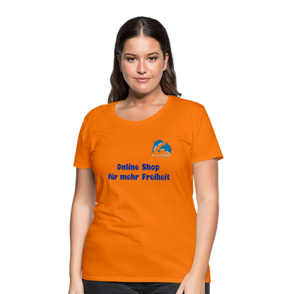 BLUU POMBOO Frauen Premium T-Shirt - Orange