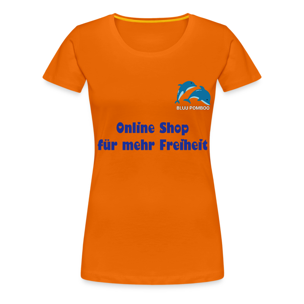 BLUU POMBOO Frauen Premium T-Shirt - Orange