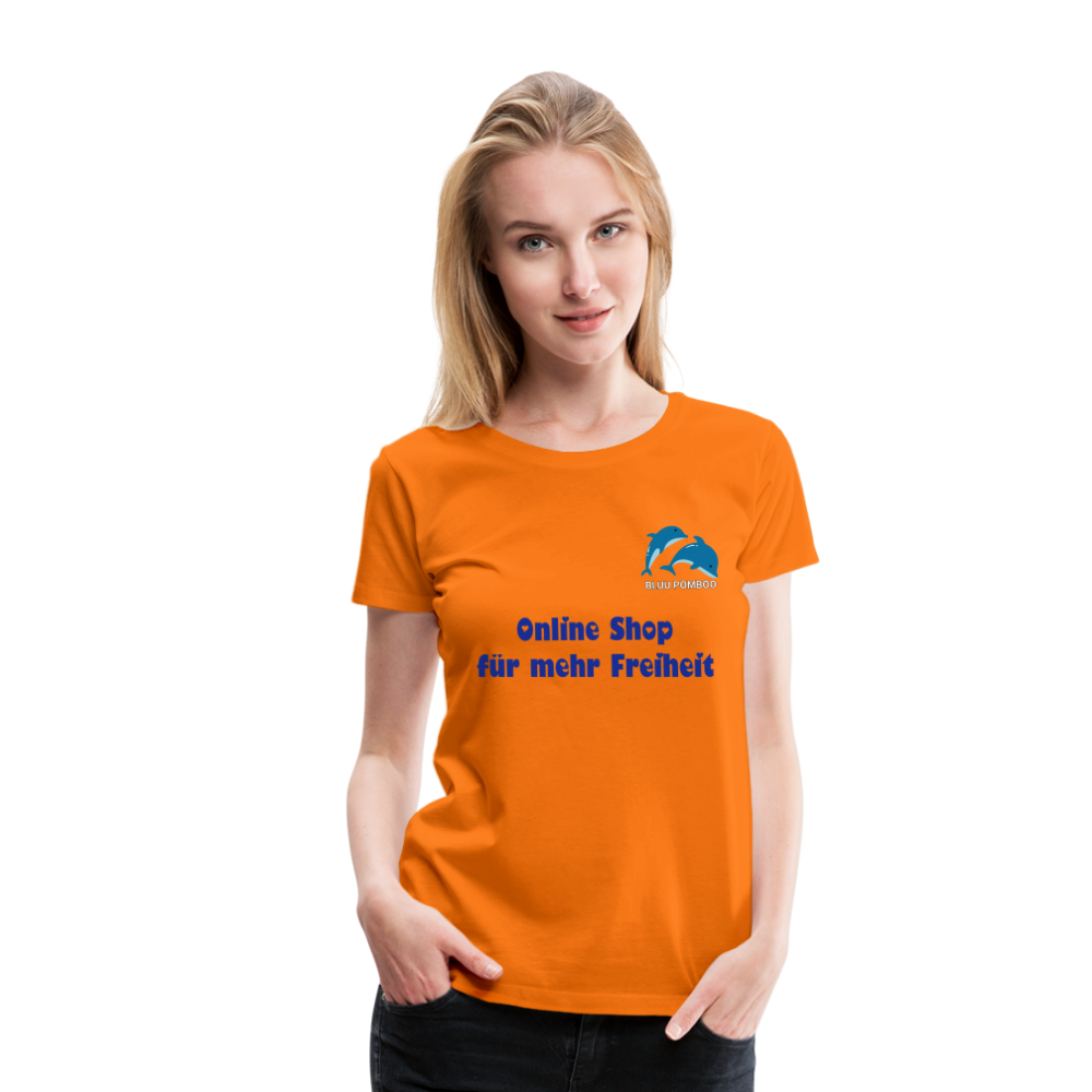 BLUU POMBOO Frauen Premium T-Shirt - Orange