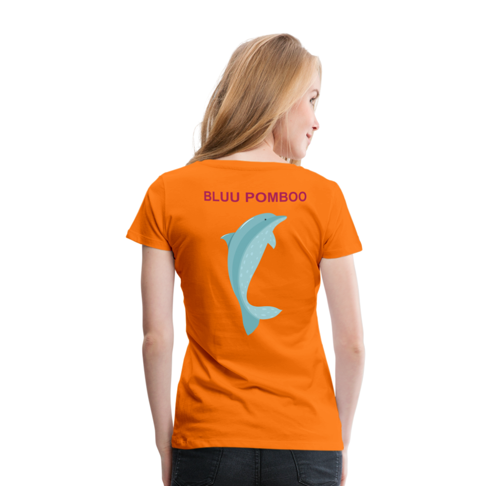 BLUU POMBOO Frauen Premium T-Shirt - Orange