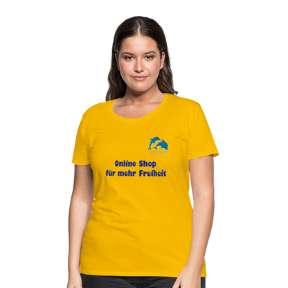 BLUU POMBOO Frauen Premium T-Shirt - Sonnengelb