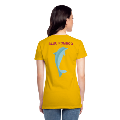 BLUU POMBOO Frauen Premium T-Shirt - Sonnengelb