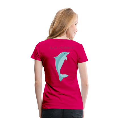 BLUU POMBOO Frauen Premium T-Shirt - dunkles Pink