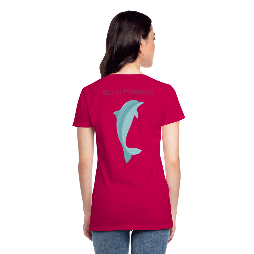 BLUU POMBOO Frauen Premium T-Shirt - dunkles Pink