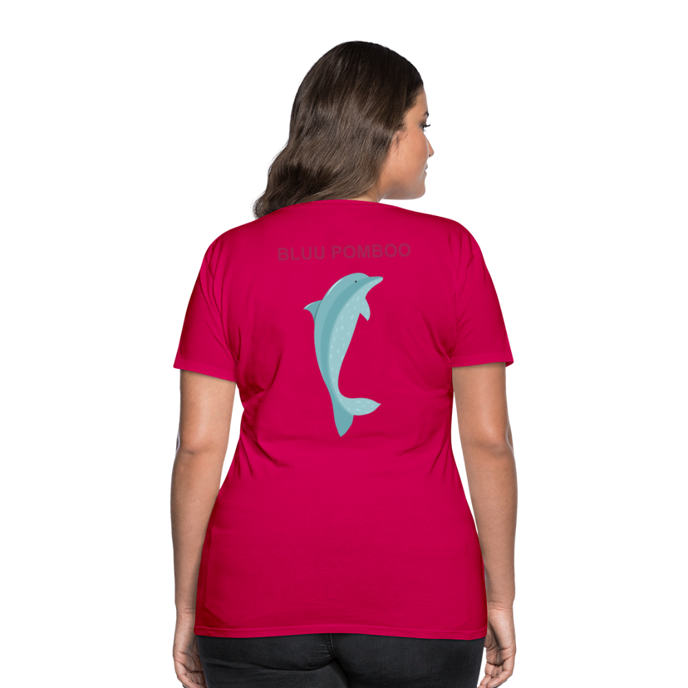 BLUU POMBOO Frauen Premium T-Shirt - dunkles Pink