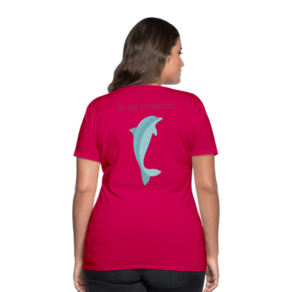 BLUU POMBOO Frauen Premium T-Shirt - dunkles Pink