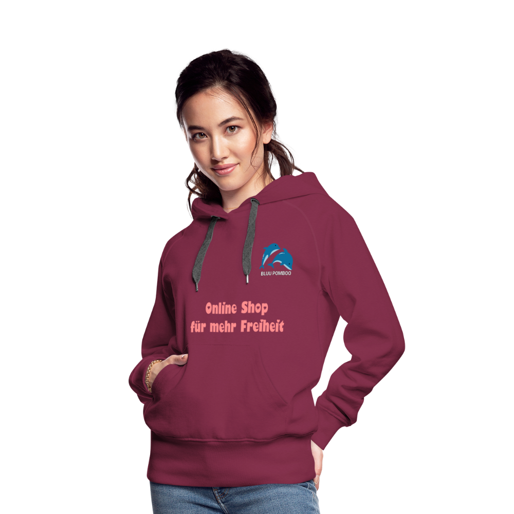 BLUU POMBOO Frauen Premium Hoodie - Bordeaux