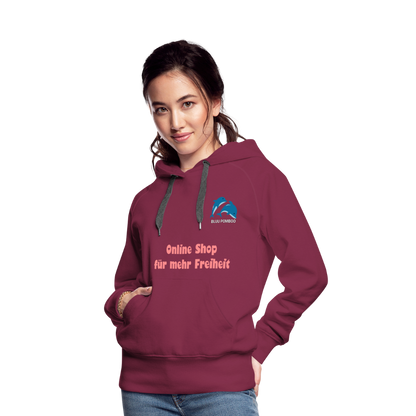 BLUU POMBOO Frauen Premium Hoodie - Bordeaux