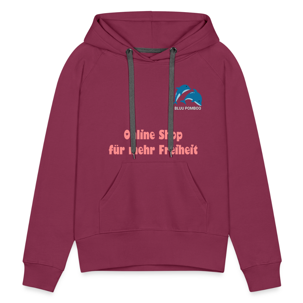 BLUU POMBOO Frauen Premium Hoodie - Bordeaux