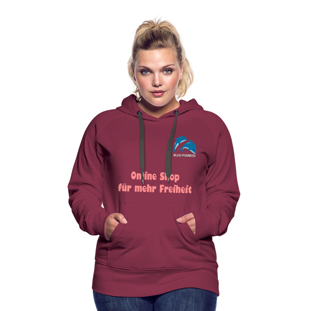 BLUU POMBOO Frauen Premium Hoodie - Bordeaux