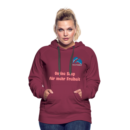 BLUU POMBOO Frauen Premium Hoodie - Bordeaux