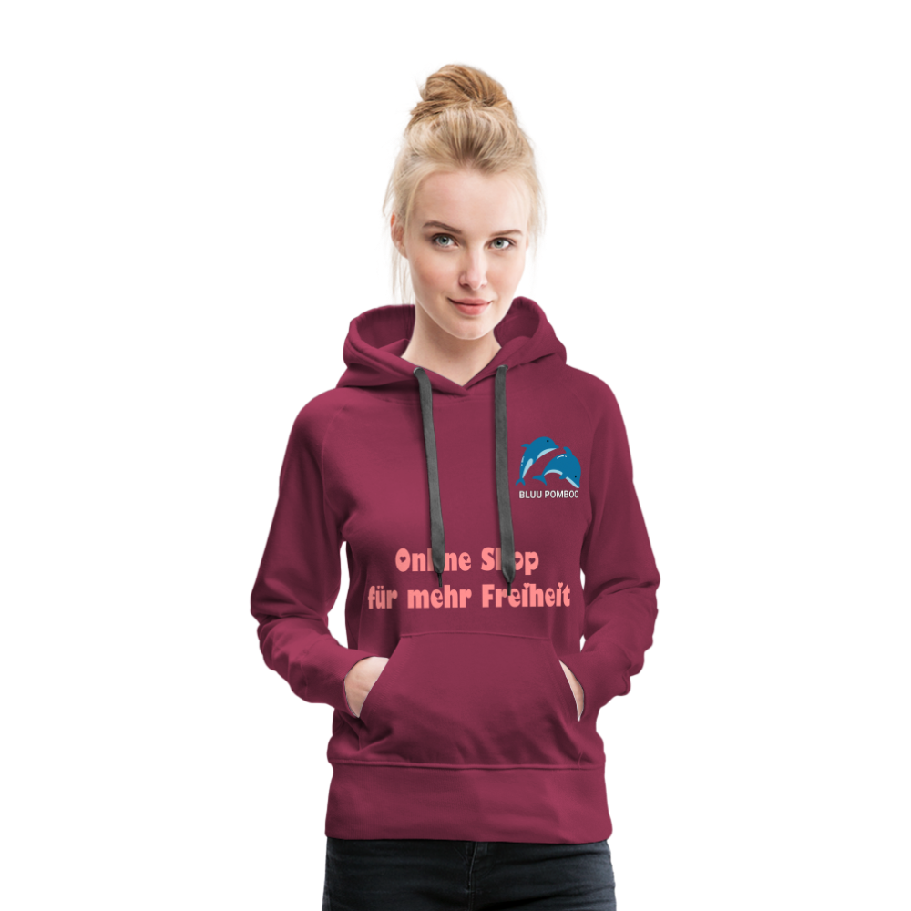 BLUU POMBOO Frauen Premium Hoodie - Bordeaux