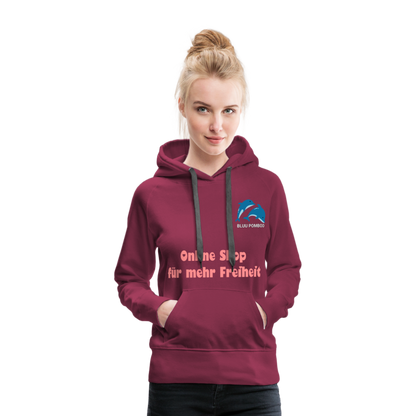 BLUU POMBOO Frauen Premium Hoodie - Bordeaux