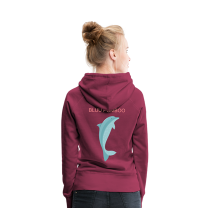 BLUU POMBOO Frauen Premium Hoodie - Bordeaux