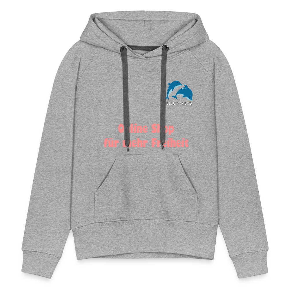 BLUU POMBOO Frauen Premium Hoodie - Grau meliert