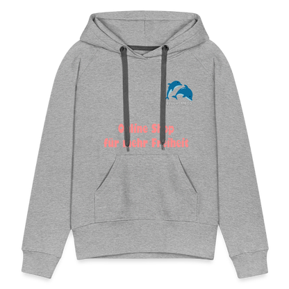 BLUU POMBOO Frauen Premium Hoodie - Grau meliert