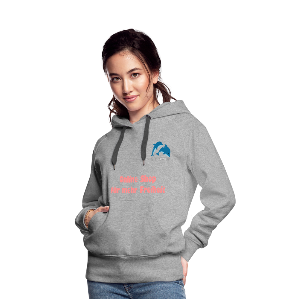 BLUU POMBOO Frauen Premium Hoodie - Grau meliert