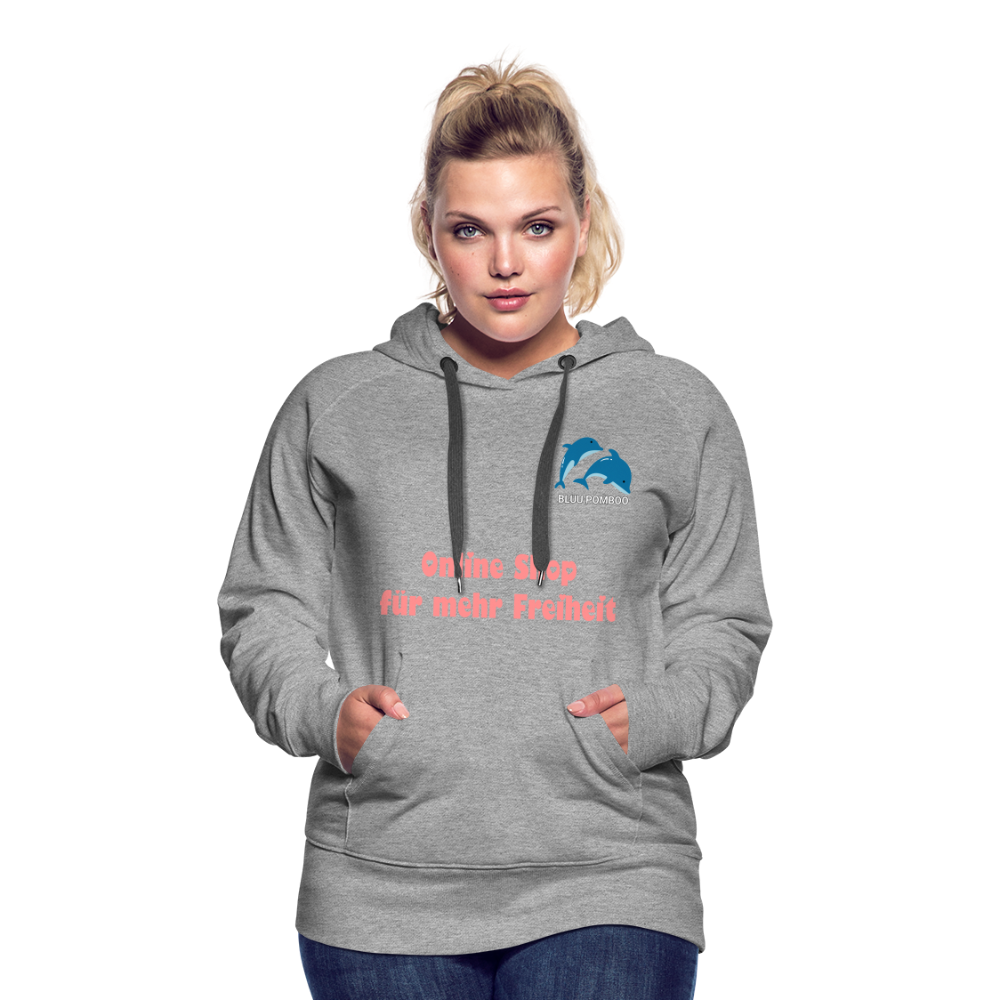 BLUU POMBOO Frauen Premium Hoodie - Grau meliert