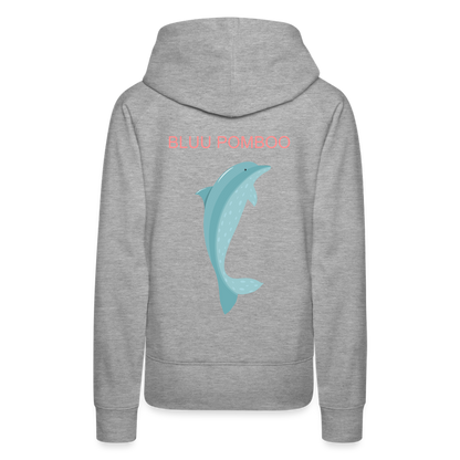 BLUU POMBOO Frauen Premium Hoodie - Grau meliert