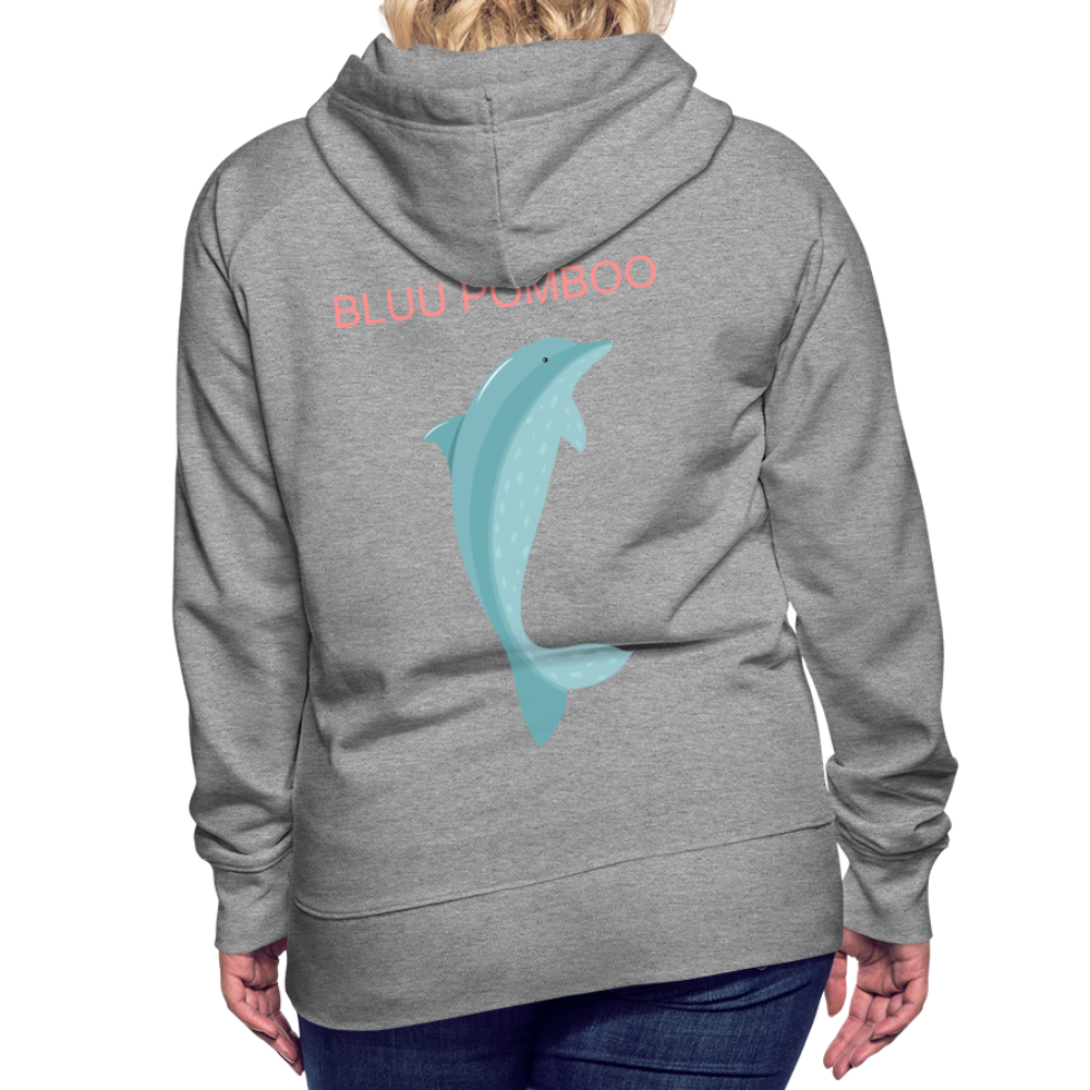 BLUU POMBOO Frauen Premium Hoodie - Grau meliert