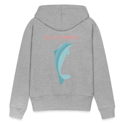 BLUU POMBOO Frauen Premium Hoodie - Grau meliert