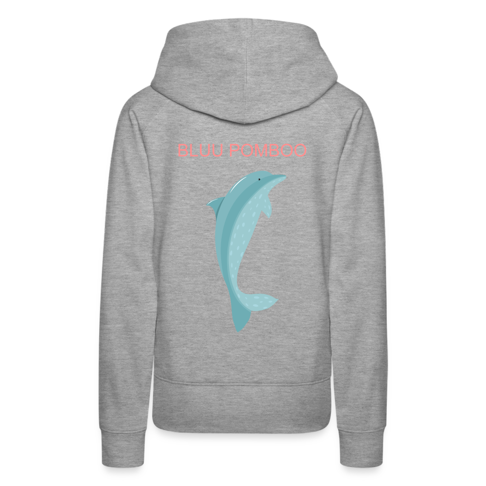 BLUU POMBOO Frauen Premium Hoodie - Grau meliert