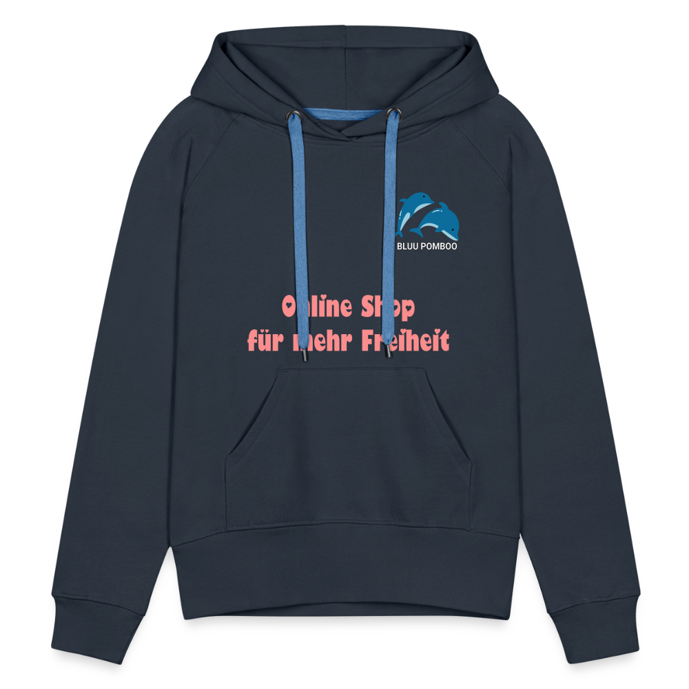 BLUU POMBOO Frauen Premium Hoodie - Navy